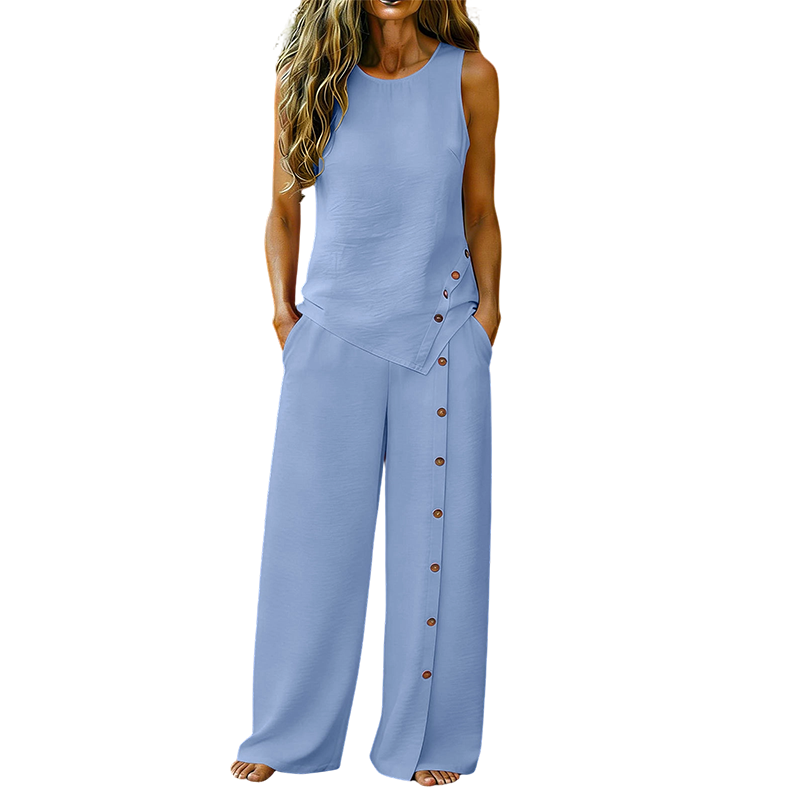 Jeamy – Ärmelloses Top & Wide‑Leg Hose