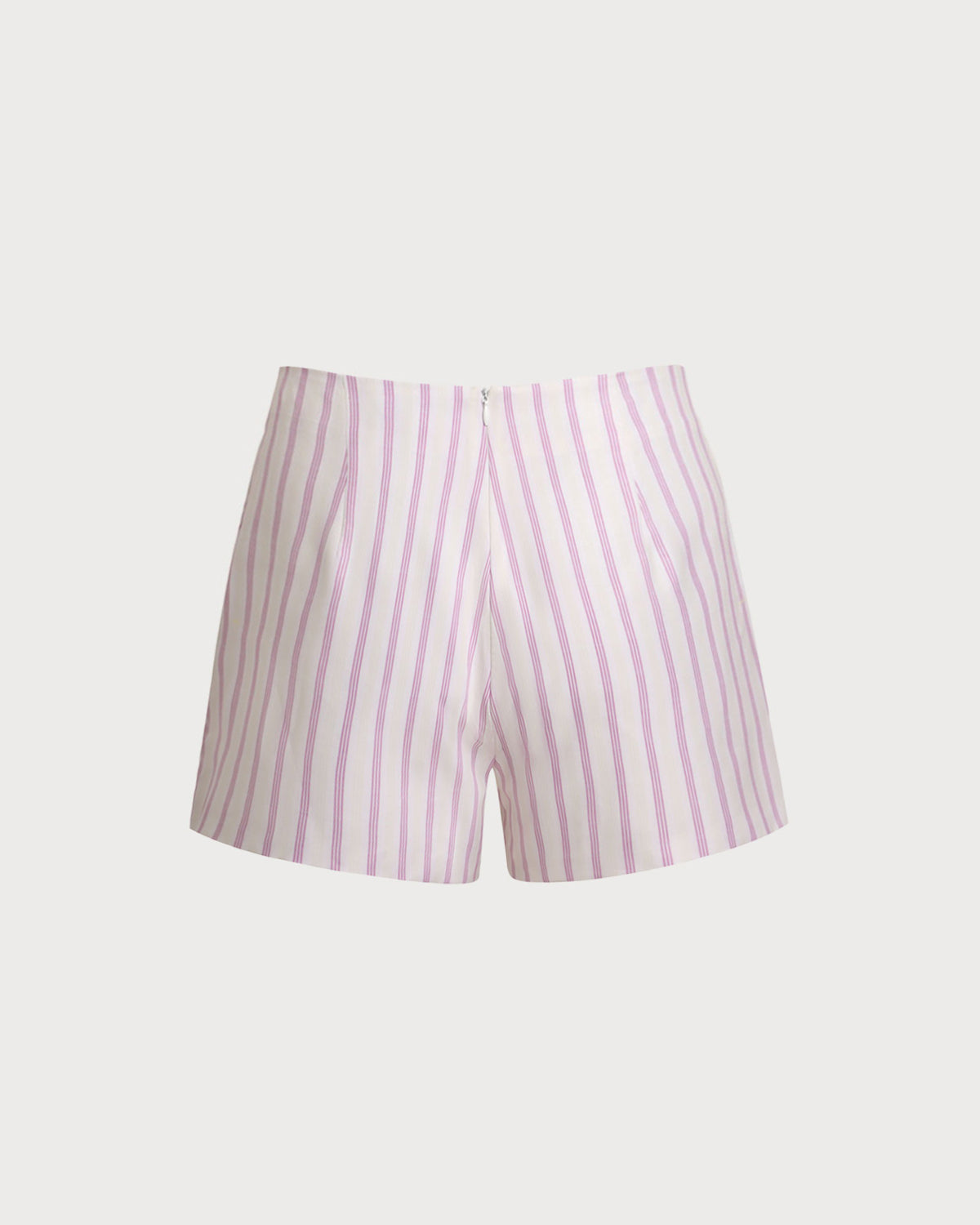 Rosa gestreifte Shorts mit Taschen