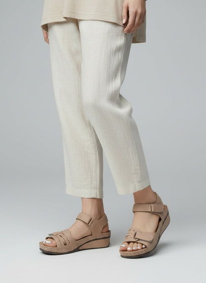 Bequeme Damen-Sandalen mit Klettverschluss & dicker Sohle