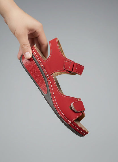 Bequeme Damen-Sandalen mit Klettverschluss & dicker Sohle